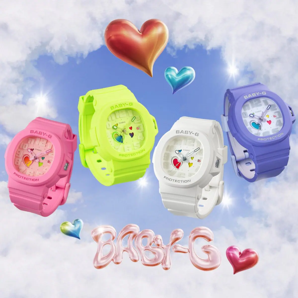 นาฬิกา Casio BABY-G PLAYFUL HEARTS SERIES รุ่น BGA-10-6A ของแท้ รับประกัน1ปี