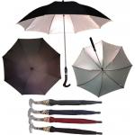 ร่ม24นิ้ว ผ้า PG เคลือบUV โครงโลหะ 10 มิล ซี่ไฟเบอร์ ออโต้ เปิด-ปิด ด้ามงอ คละสี
