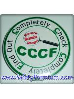 เข็มกลัด CCCF_Completely Check Completely Find out 58mm