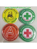 รวมๆตัวอย่างเข็มกลัด Safety Committee, Forklift, Crane, ERT
