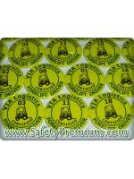 ตัวอย่างเข็มกลัด Certified Forklift Driver 58 mm