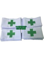 ปลอกแขนพยาบาล (กากบาทเขียว) แบบเย็บวงสวมแขน