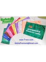 ธงผู้นำอพยพหนีไฟ สกรีนโลโก้บริษัท