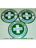 ตัวอย่่างเข็มกลัด Safety Committee
