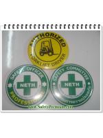 ตัวอย่างเข็มกลัดใส่ชื่อ+โลโก้บริษัท