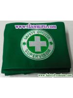 ปลอกแขน จป.หัวหน้างานสีเขียว แบบปัก