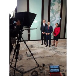 ให้เช่า Studio Prompter 24 นิ้ว เครื่องบอกบท แสดงข้อความ สำหรับงานถ่ายทำและบันทึกเทป @St.Regis Bangkok Hotel