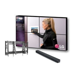 65 นิ้ว วีดีโอวอลล์ สำเร็จรูป 2x2 ขอบหนา 3.5 ขนาดรวม 130 นิ้ว