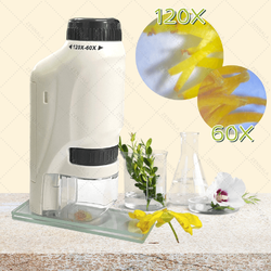 กล้องจุลทรรศน์ขนาดพกพา 60X - 120X