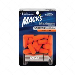 Mack's Maximum Protection Shooting Earplugs 7 pairs ที่อุดหูซอฟท์โฟมเนื้อนุ่ม