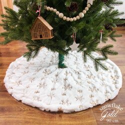 กระโปรงคลุมฐานต้นคริสมาสต์ Christmas Tree Skirt ของตกแต่งคริสมาสต์ มี 4 แบบให้เลือก