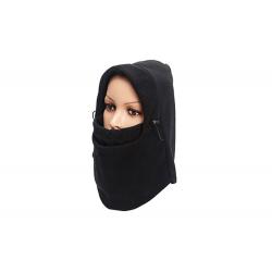 หน้ากากจักรยาน สีดำ ผ้า fleece