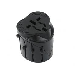 universal plug adaptor สีดำ ตัวแปลงปลั๊ก ใช้ได้ทั่วโลก