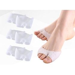 ซิลิโคนสวมนิ้วเท้าปลายตัด 5 นิ้ว ป้องกันตาปลา (x3 คู่) มี 2 สีให้เลือก