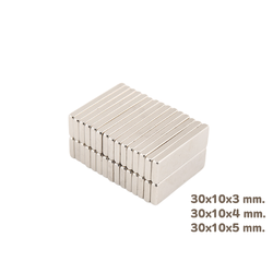 แม่เหล็กแรงสูง (แบบเหลี่ยม) ขนาด 30x10 mm.