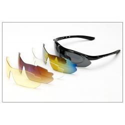 แว่นตาจักรยาน (clip lens สายตา + เลนส์ 5 สี)