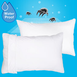 ปลอกหมอนกันไรฝุ่น 1 คู่ สุดคุ้ม กันน้ำ กันไรฝุ่นได้ 99%