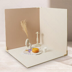 ฉากถ่ายรูปสินค้า สีพื้น 1แผ่น2สี ขนาด 60x60 cm. มีหลายสีให้เลือก