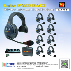 Eartec EVADE EVx9S Light Industrial Full Duplex Wireless Intercom Single Headsets