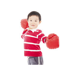 นวมเด็ก สีแดง (ขนาด 6 oz)