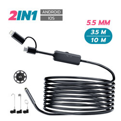 กล้องงู Full HD 2IN1 TypeC-Lightning 5.5 มิลลิเมตร