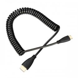 สาย HDMI แบบสปริง 50 เซนติเมตร HDMI Male to HDMI CABLE for DSLR 1080p