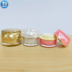 k0079 5g. กระปุกอะคริลิคกลมสีเงินลายดาวแฉก