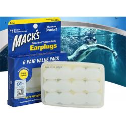 EAR PLUG mack's 6 pairs (waterproof)
