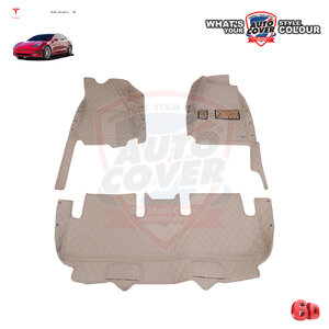 พรมรถยนต์ 6D รถ TESLA MODEL 3 ปี 2020-2025 ชุดภายในห้องโดยสาร จำนวน 3 ชิ้น