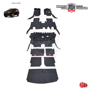 พรมปูพื้นรถยนต์ พรม6D รถ ISUZU ALL NEW MU-X ปี 2021-2026 พรมรถยนต์ชุดเต็มคัน+หลังเบาะ+แผ่นท้าย จำนวน 9 ชิ้น