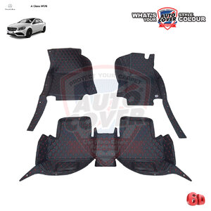พรมรถยนต์ 6D รถ MERCEDES BENZ A CLASS รหัสตัวถัง W176 ปี 2012-2018 ชุดภายในห้องโดยสาร จำนวน 3 ชิ้น
