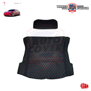 พรมฝากระโปรงหลัง + หน้า พรม 6D รถ TESLA MODEL 3 พรมท้ายสัมภาระเข้ารูป จำนวน 2 ชิ้น