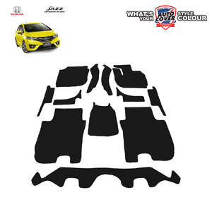 พรมปูพื้นรถยนต์ พรมกระดุม รถ HONDA JAZZ (GK) ปี 2014-2021 ชุดภายในห้องโดยสาร จำนวน 12 ชิ้น