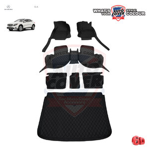 พรมปูพื้นรถยนต์ 6D รถ MERCEDES BENZ GLA250 W156 ชุดภายในห้องโดยสาร+หลังเบาะ+แผ่นท้าย จำนวน 7 ชิ้น