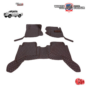 สินค้า PROMOTION! ลด 20% พรมรถยนต์ 6D รถ TOYOTA VIGO 4 DOOR ปี 2005-2015 ชุดภายในห้องโดยสาร จำนวน 3 ชิ้น (สีโกโก้)