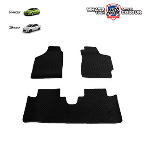 พรมกระดุม รถ TOYOTA ALL NEW YARIS ATIV 4 & 5 DOOR ปี 2018-2021 ชุดพรมพื้น จำนวน 3 ชิ้น