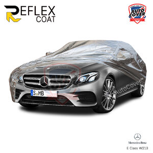 ผ้าคลุมรถเข้ารูป 100% รถ MERCEDES BENZ E CLASS W213 ปี 2016-2020 ผ้าคลุมกันแดด กันไอร้อน กันน้ำ รุ่น REFLEX COAT