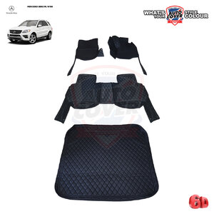 พรมรถยนต์ 6D รถ MERCEDES BENZ ML350 รหัสตัวถัง W166 ชุดภายในห้องโดยสาร+แผ่นท้าย จำนวน 4 ชิ้น