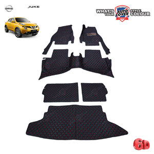 พรมเข้ารูป 6 D รถ NISSAN JUKE ปี 2010-2017 ชุดภายในห้องโดยสาร+หลังเบาะ+แผ่นท้าย จำนวน 6 ชิ้น
