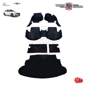 พรมปูพื้นรถยนต์ 6D รถ HONDA CIVIC HATCHBACK (FK) ปี 2017-2020 พรมรถยนต์ชุดเต็มคัน+หลังเบาะ+แผ่นท้าย จำนวน 6 ชิ้น