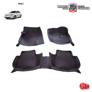 สินค้า PROMOTION! ลด 20% พรมเข้ารูป 6 D รถ MG 5 ชุดภายในห้องโดยสาร จำนวน 3 ชิ้น (สีดำด้ายแดง)