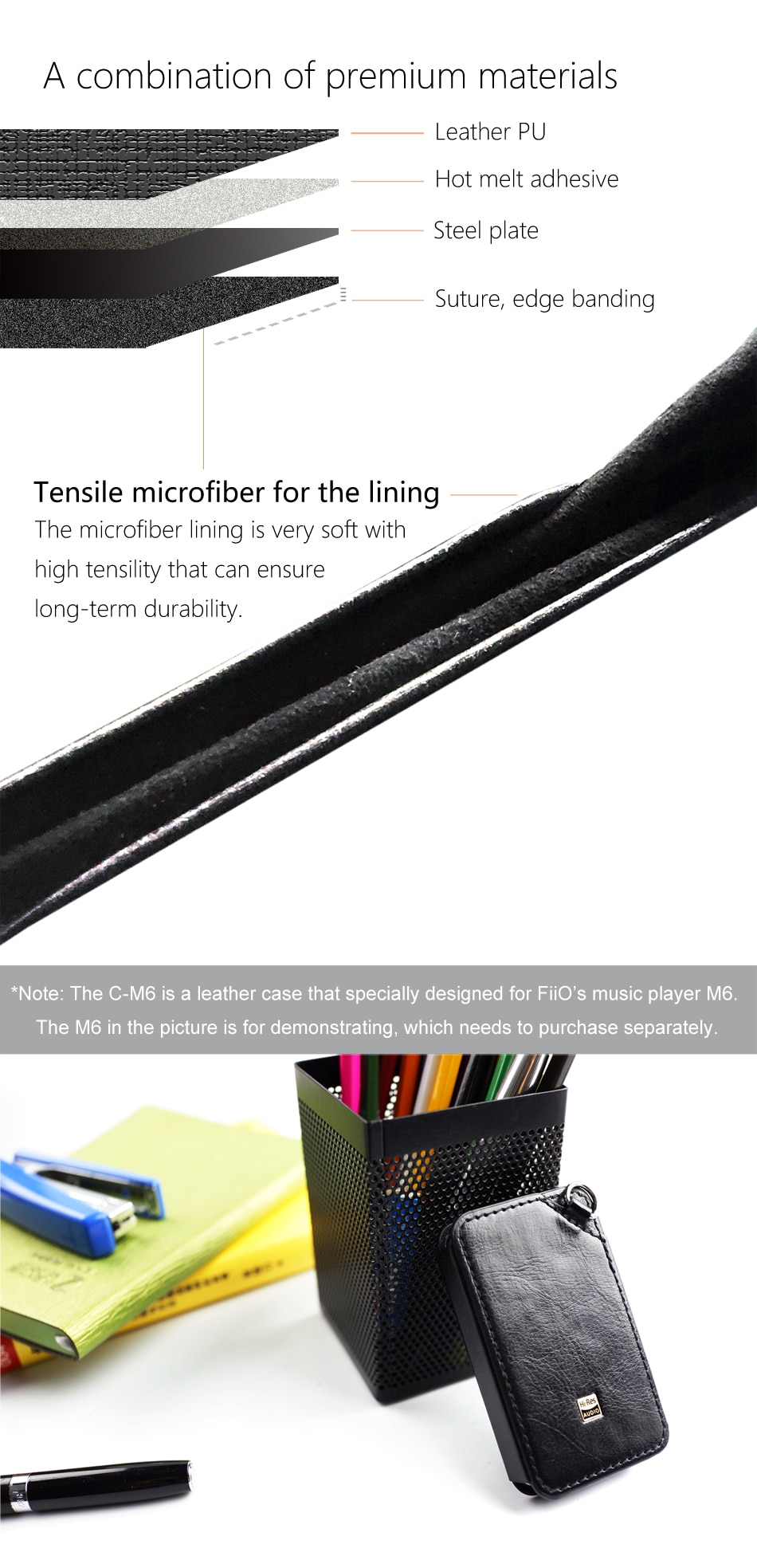 ขาย เคสหนัง DD C-M6 เคสหนังสำหรับ FiiO M6