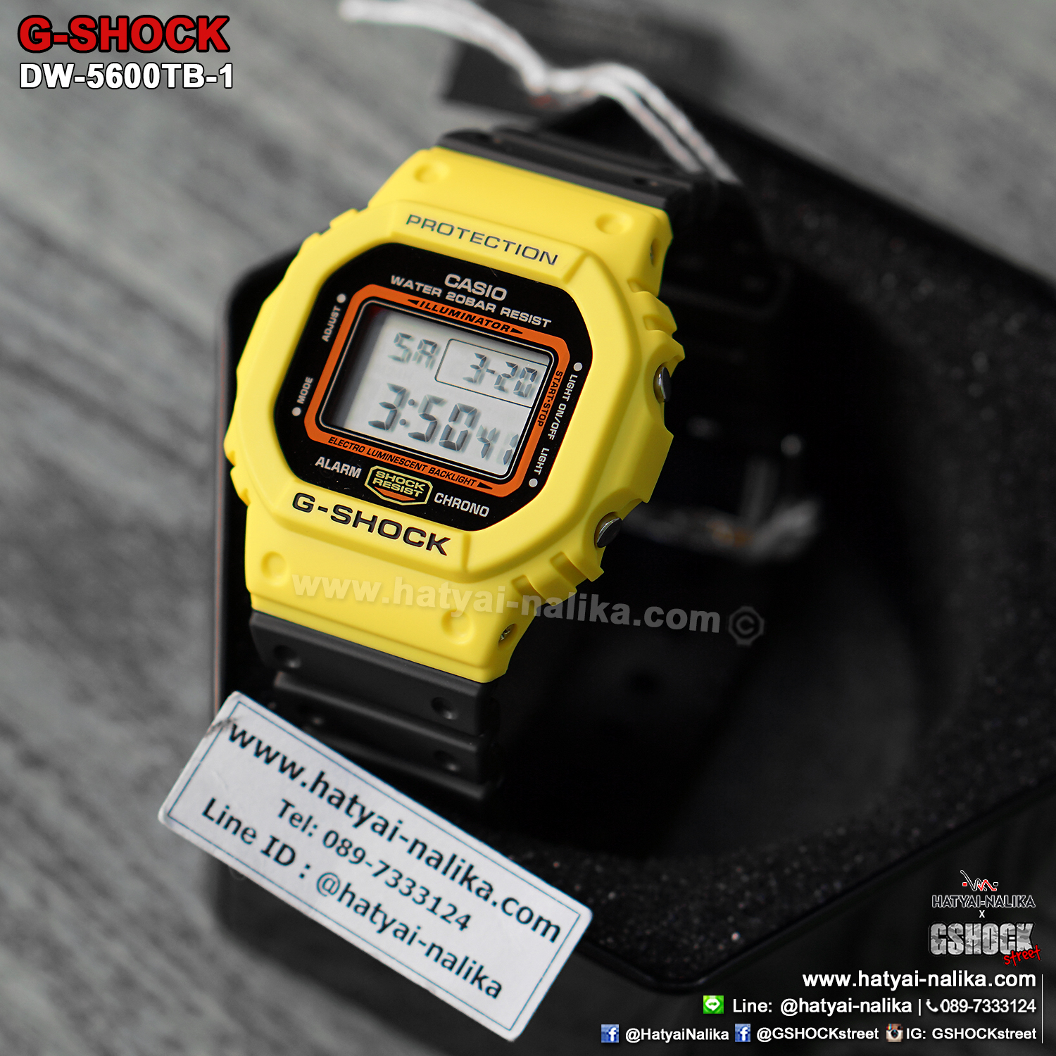 นาฬิกา Casio G-Shock Limited DW-5600TB ThrowBack 1983 series รุ่น DW-5600TB-1 ของแท้ รับประกัน1ปี