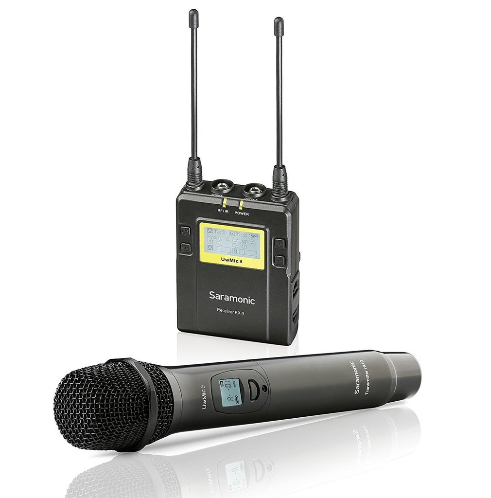 Saramonic UWMIC9 UHF Wireless Lavalier + Handheld Microphone System (Bodypack Transmitter, Lav Mic)