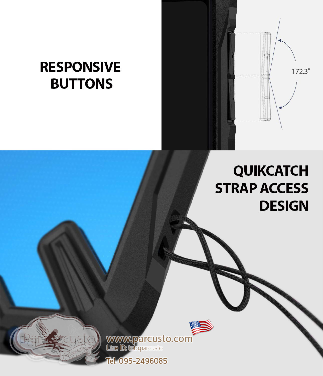 เคสกันกระแทก Samsung Galaxy A7 2018 [ Fusion-X] จาก Ringke [หมด]