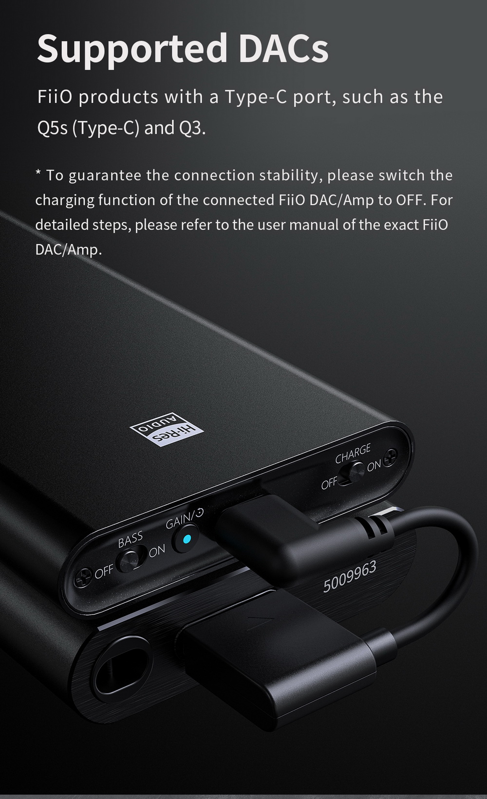 ขาย FiiO L27-TC สายแปลง WMPort เป็น Type-C สำหรับ Sony MP3 Player