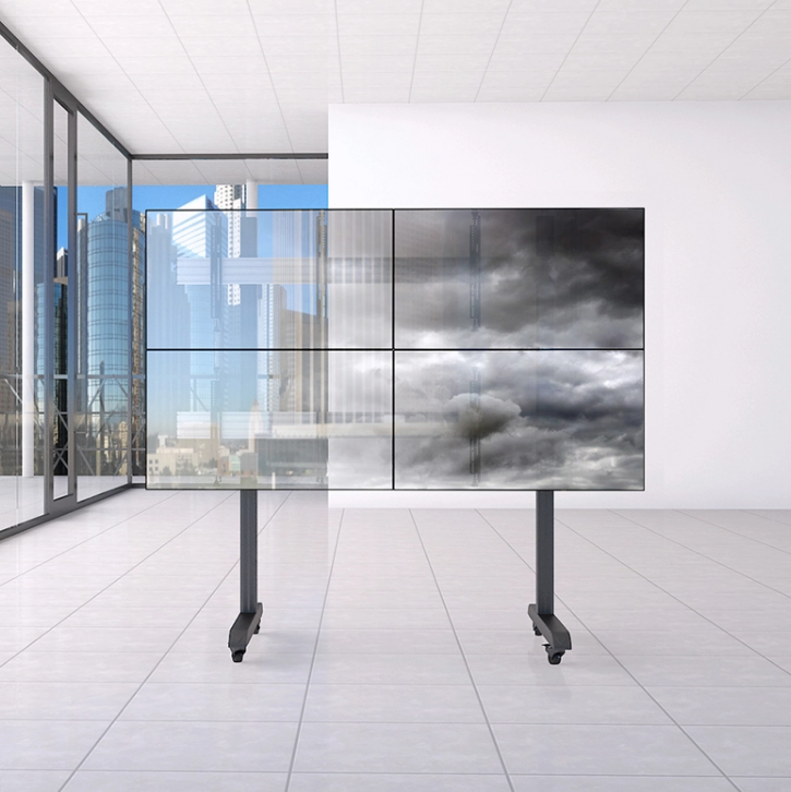 Mobile video wall mounting 2x2 ขาตั้งวีดีโอวอลล์ ขนาด 32-55 นิ้ว
