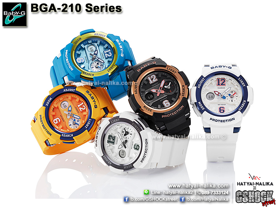 นาฬิกา Casio Baby-G Standard ANALOG-DIGITAL รุ่น BGA-210-1B ของแท้ รับประกัน1ปี