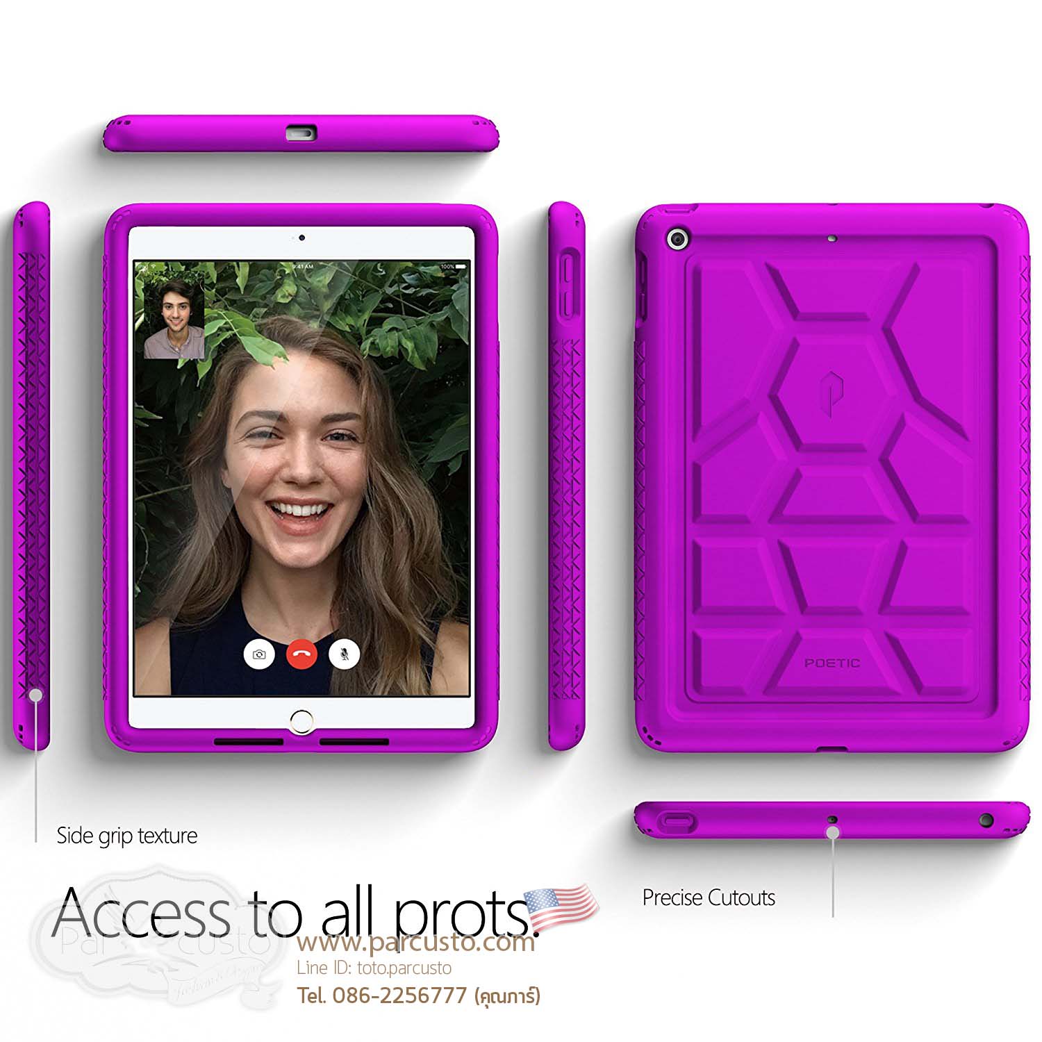 เคสซิลิโคนกันกระแทก Apple New iPad 9.7 (2017) [TurtleSkin] จาก Poetic [Pre-order USA]