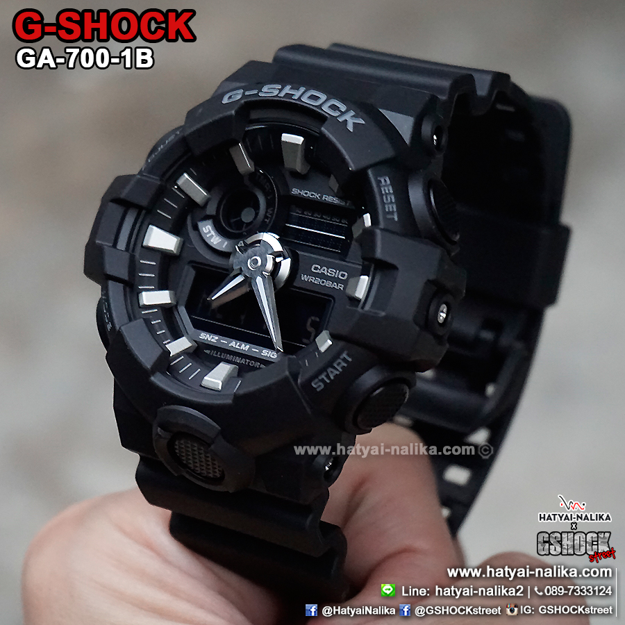 นาฬิกา คาสิโอ Casio G-Shock Standard ANALOG-DIGITAL รุ่น GA-700-1B ของแท้ รับประกัน 1 ปี